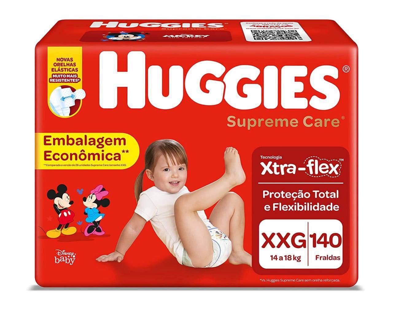 Fralda Huggies Supreme Care XXG 140 unidades
