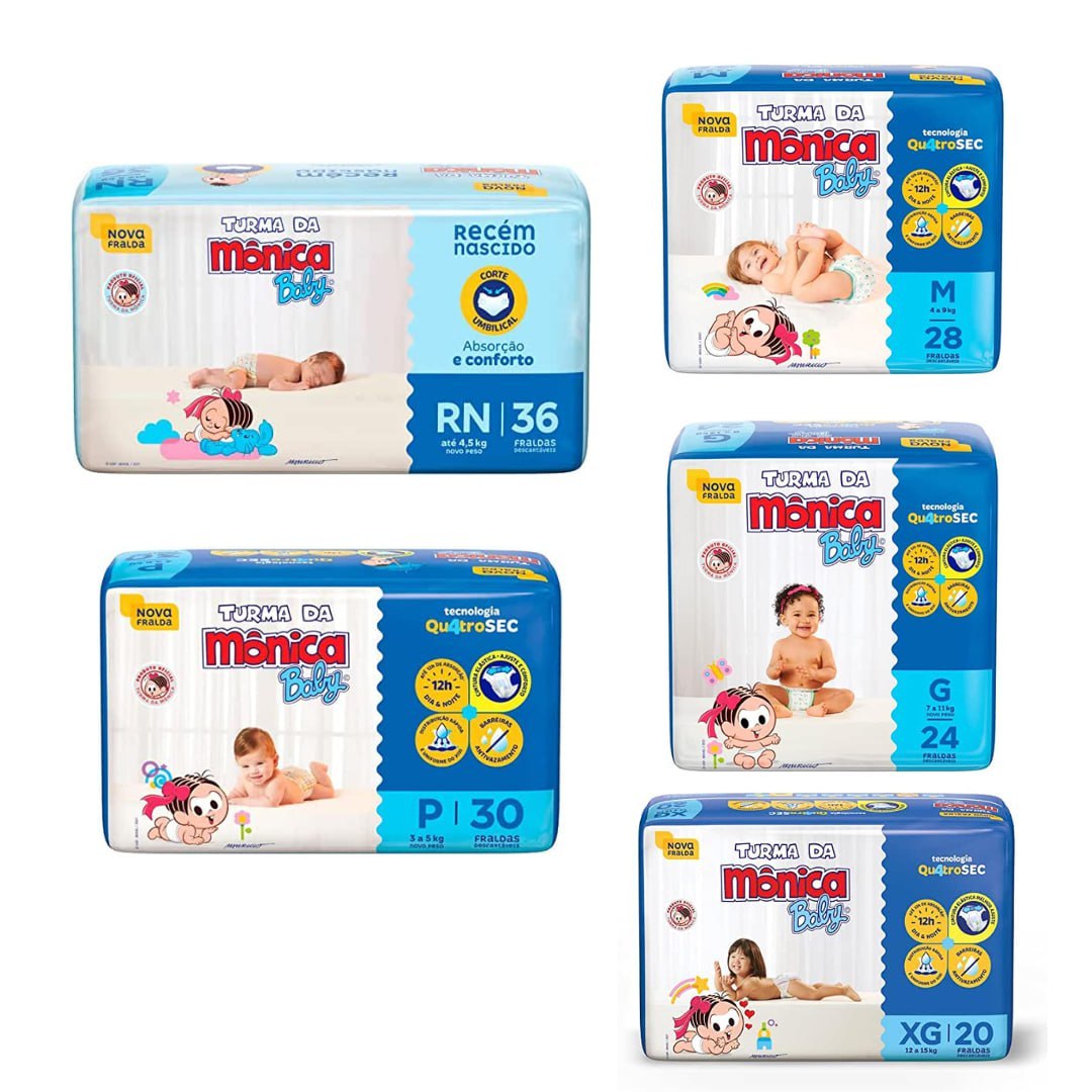 Fralda Turma da Mônica Baby