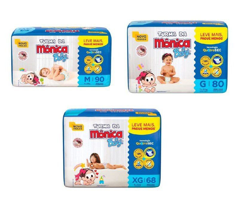 Fralda Turma Da Mônica Baby Giga – Clube Baby Promoções para