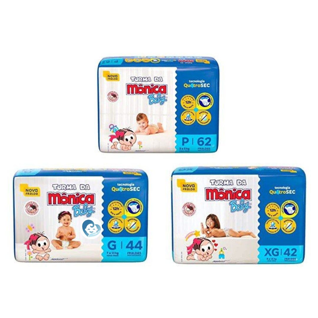 Fralda Turma da Monica Baby Mega