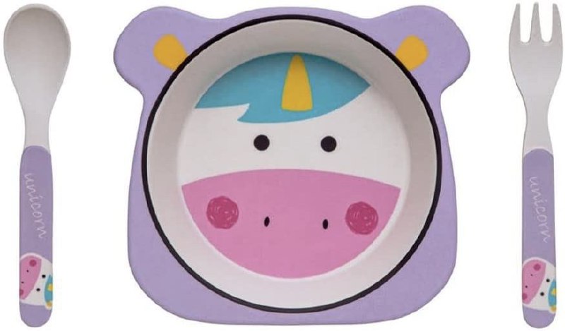 Kit Alimentação Unicórnio Eco Girotondo Baby - 3 unidades, Girotondo