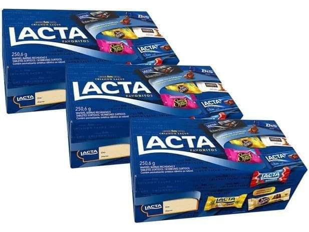 Kit Caixa de Bombom Lacta Favoritos 250,6g - 3 Unidades