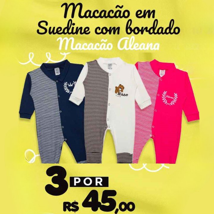Macação com em Suedine com Bordado