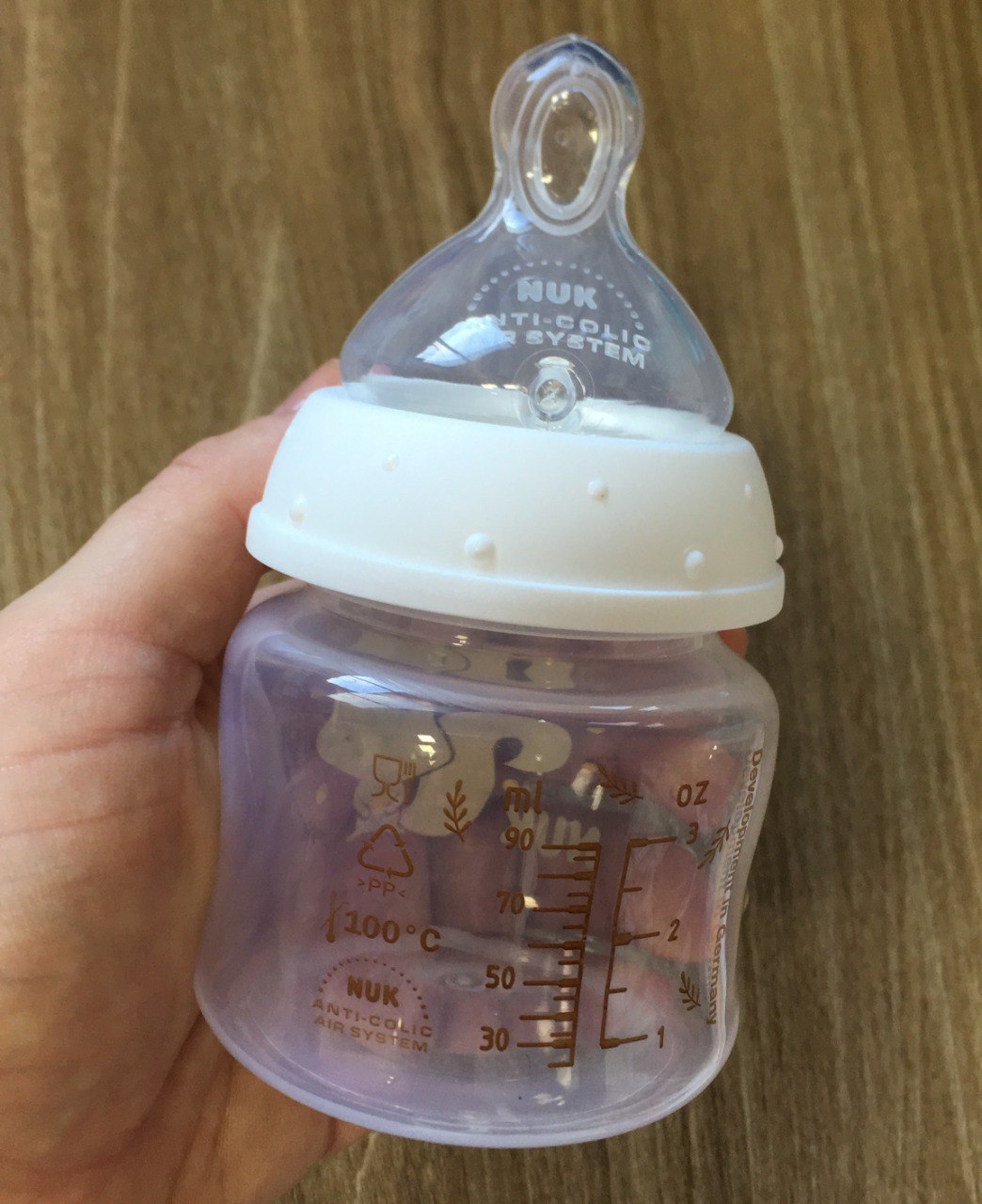 Mamadeira FC Newborn S1 - Neutra - NUK, Branco, 90 ml