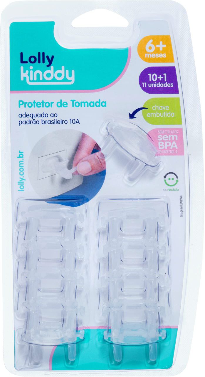 Protetor de Tomada Transparente Lolly