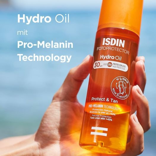 Super bem avaliado!!&Protetor Solar Corporal e Bronzeador ISDIN HydroOil FPS 30 - 200ml