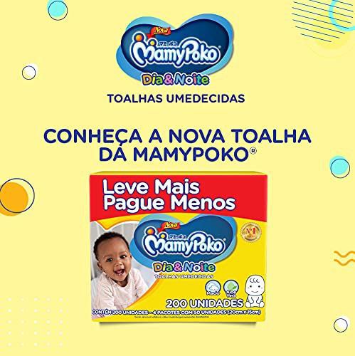 Toalhas Umedecidas MamyPoko Dia&Noite, 200 unidades, Branco