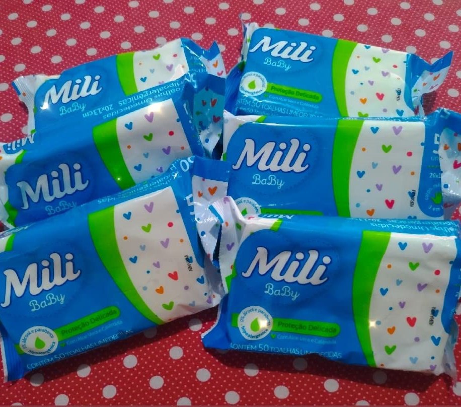 Toalhinha Umedecida, Mili com 50 unidades