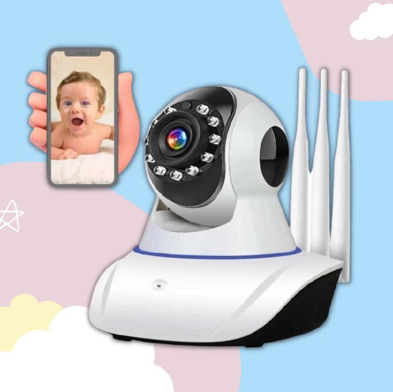 Babá Eletrônica Câmera Wifi Sem Fio Visão Noturna Microfone Segurança IP Full HD Áudio