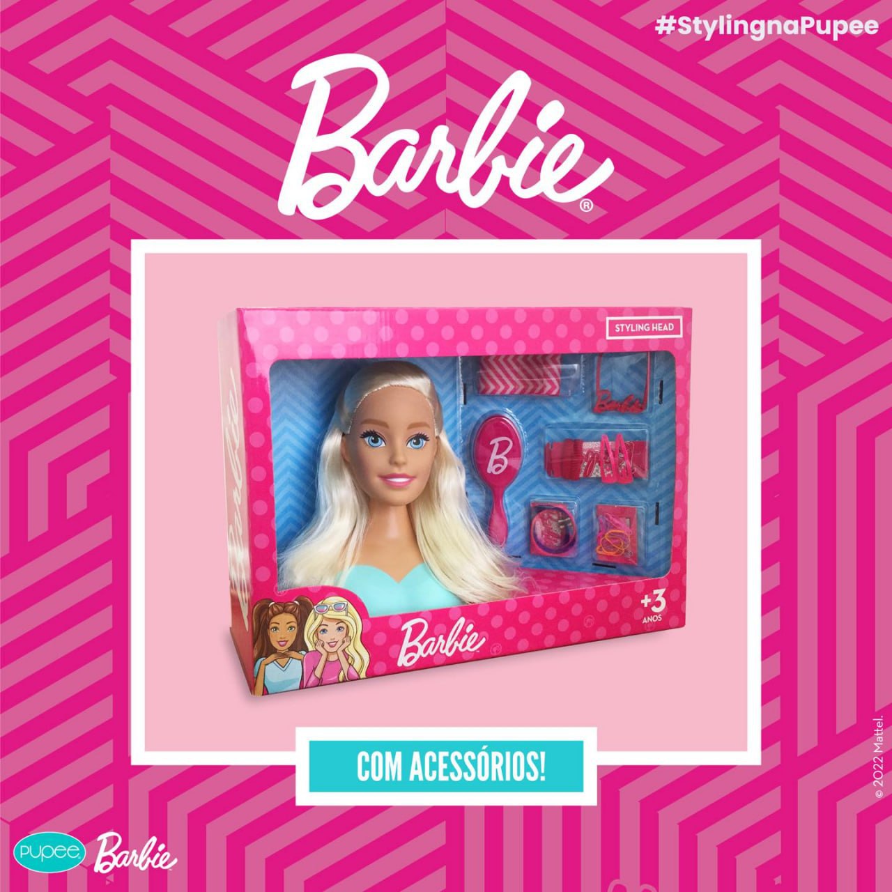 Barbie Busto Styling Head Com Acessórios Mattel
