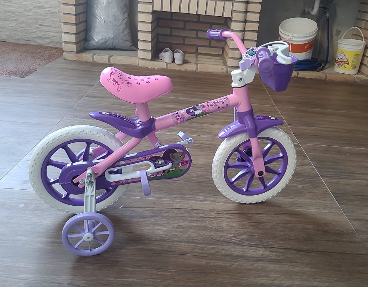 Bicicleta Aro 12 Infantil Menina Cat Nathor