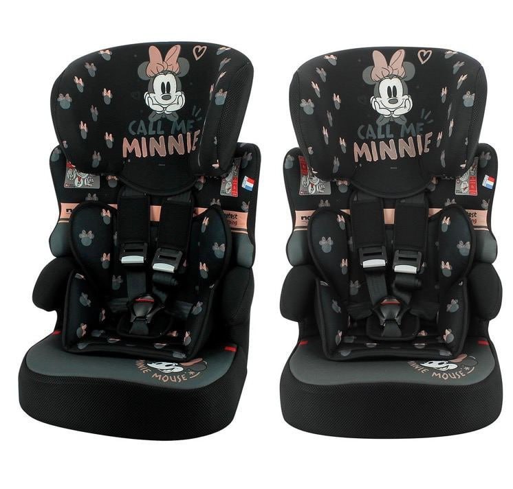 Cadeira para Automóvel Kalle Minnie Mouse Typo - 9 a 36kg - Preta