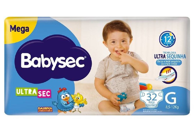 Fralda Babysec Ultrasec G com 32 Unidades (a embalagem pode variar)