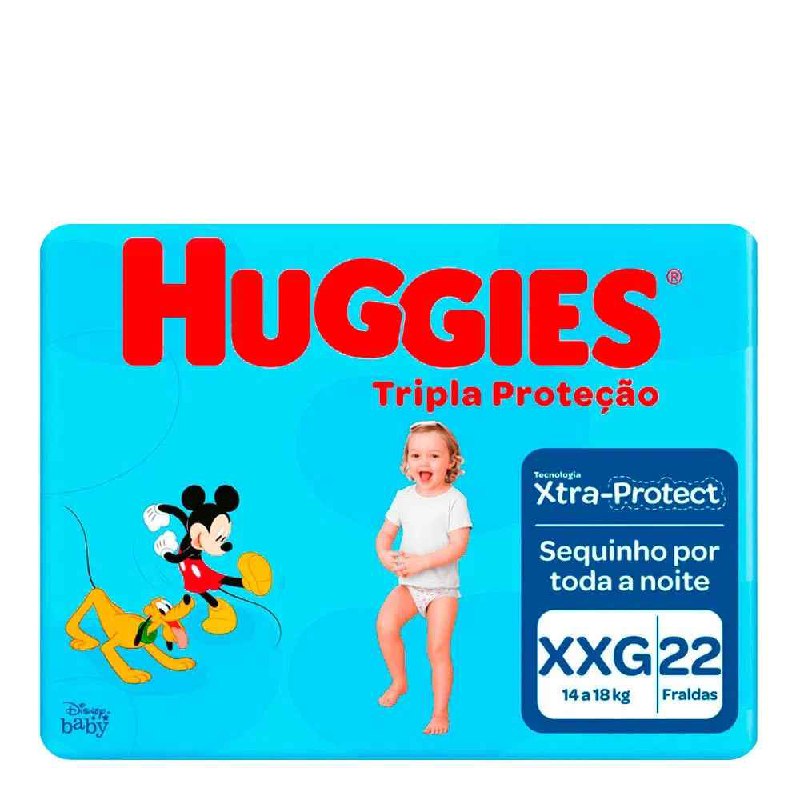 Fralda Descartável Huggies Tripla Proteção XXG 22 Unidades
