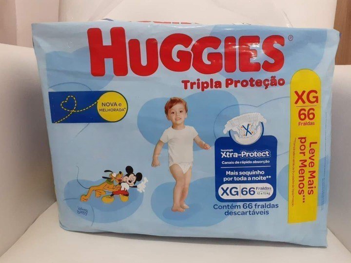 Fralda Huggies Tripla Proteção Xg - 66 Fraldas