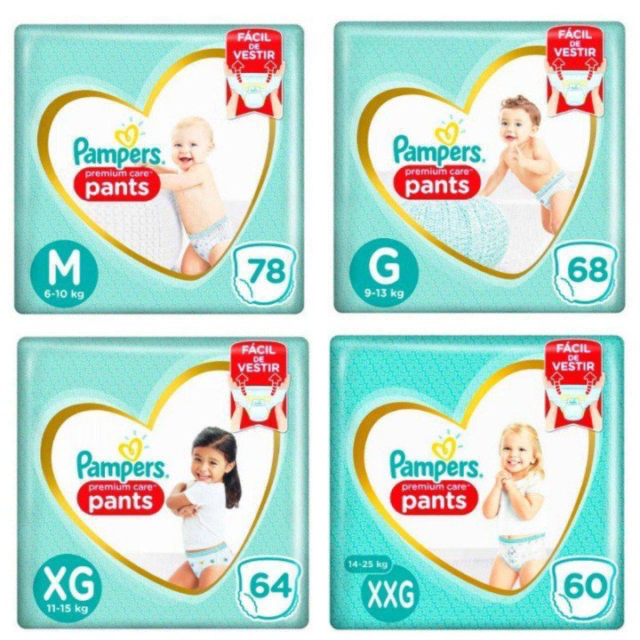 Fralda Pampers Pants Premium Care M Ao Xg Em Promoção No Mamãe Pechincha