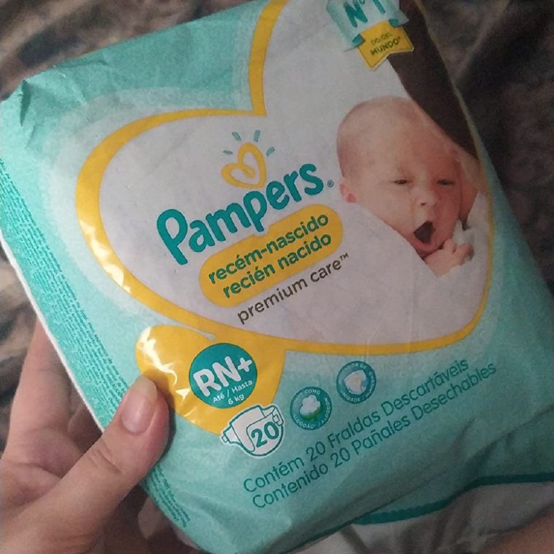 Fralda Pampers RN+ Premium Care, 20 Unidades