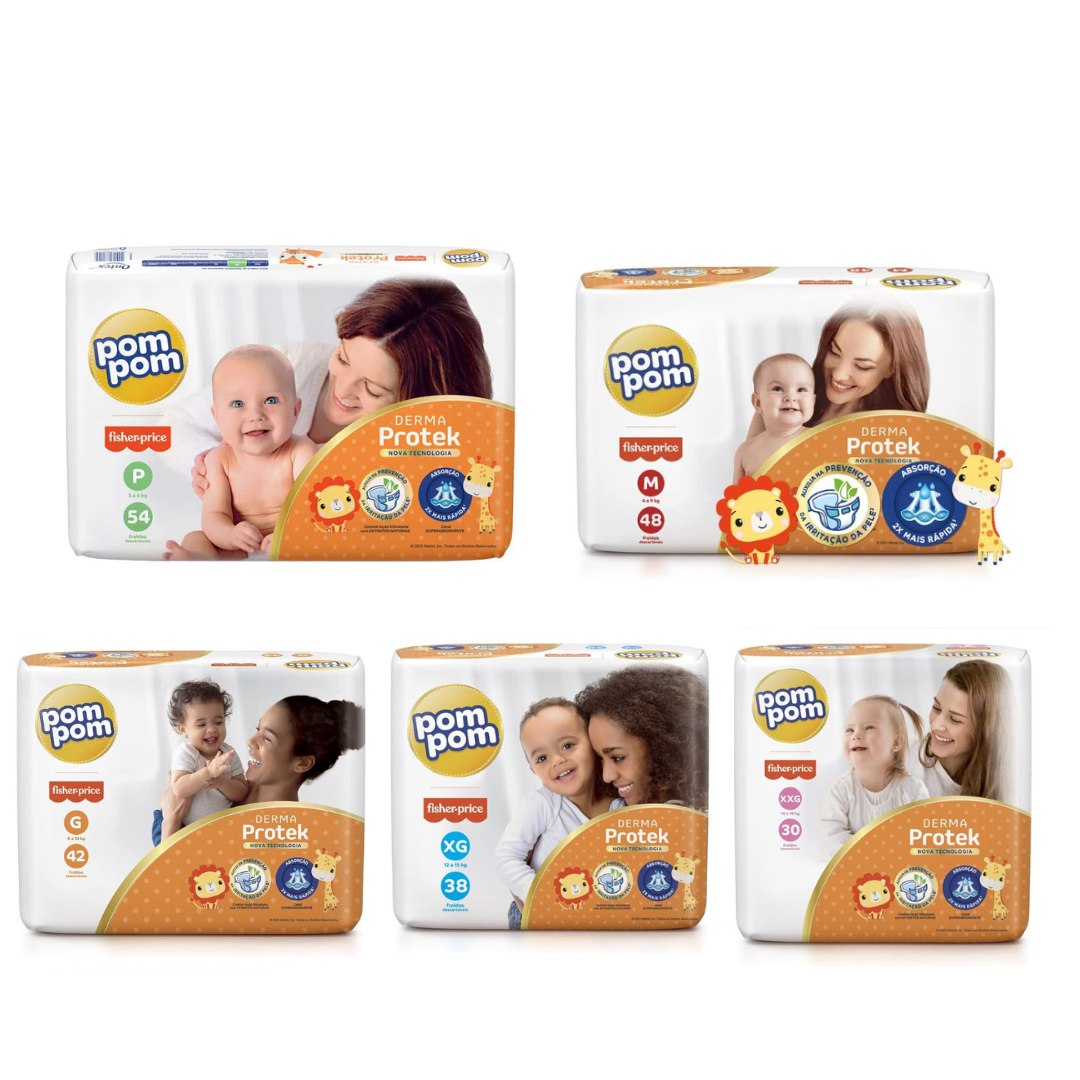 Fralda Pom Pom Derma Protek P ao XXG