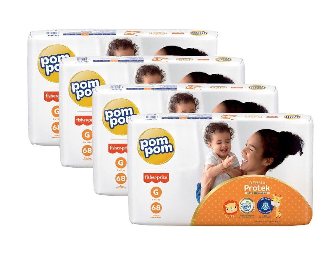 Fralda Pom Pom Protek G 272 Unidades