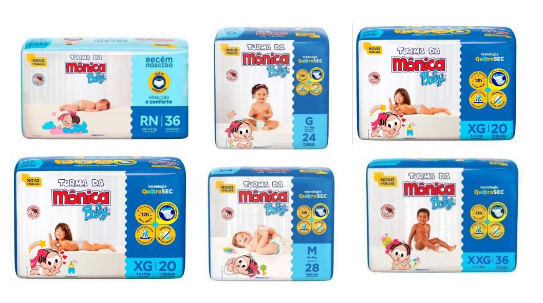 Fralda Turma da Mônica Baby