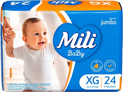 Fralda Ultra Seca Jumbo, Tamanho XG 24, Mili