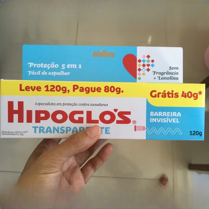 Hipoglós Transparente Creme Preventivo De Assaduras Leve 120g Pague 80g