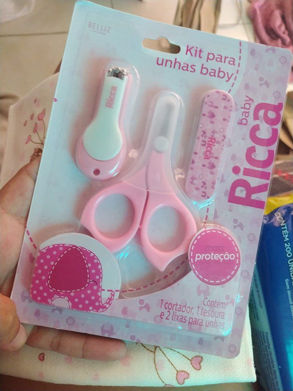 Kit Manicure Baby Colors, Ricca, Rosa