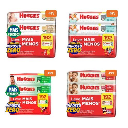 Lenço Umedecido Huggies