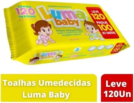 Lenço Umedecidos Luma Baby Toalhinhas - Leve 120, Pague 100