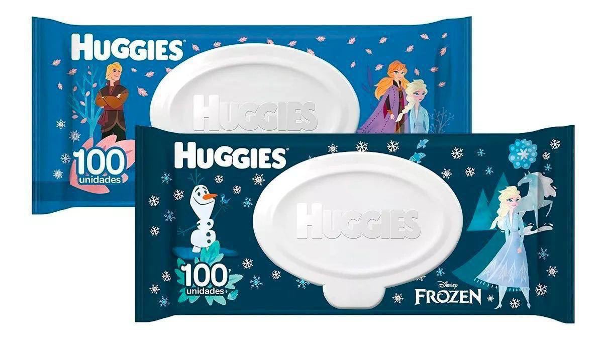 Lenços Umedecidos Huggies Frozen Edição Limitada 100 unidades