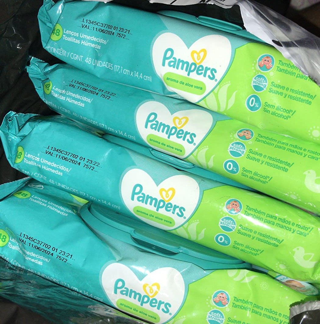 Lenços Umedecidos Pampers Aroma de Aloe Vera 48 Unidades