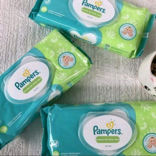💎 Lenços Umedecidos Pampers Aroma de Aloe Vera 48 Unidades