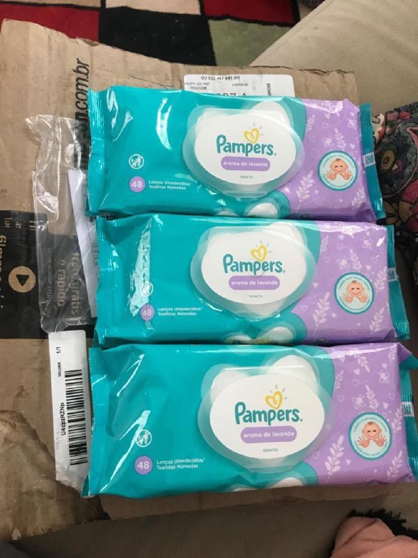 Lenços Umedecidos Pampers Aroma de Lavanda 48 Unidades