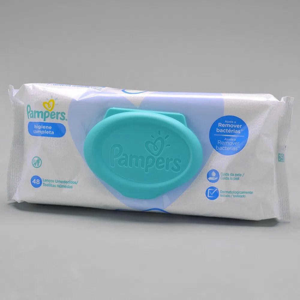 Lenços Umedecidos Pampers Higiene Completa Com 48 Unidades
