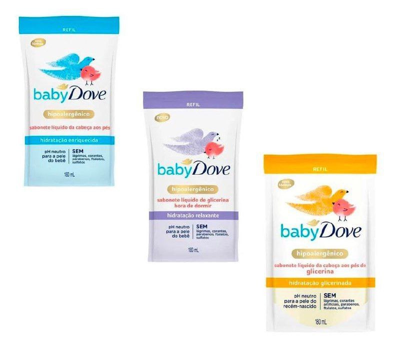 Refil Sabonete Líquido Baby Dove 180ml