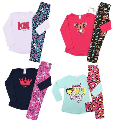 Roupa Frio Menina Conjunto Meia Estação Infantil - ANALÊ
