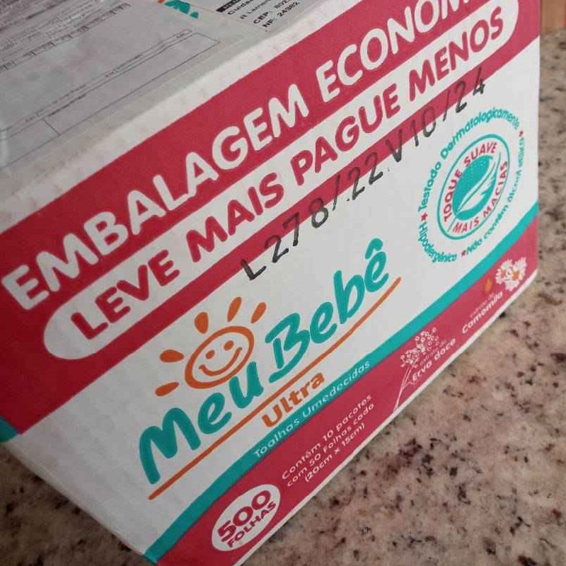 Sai 5,28 o pacotinho de 100 toalhinhas