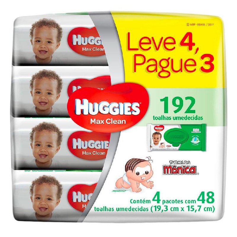 Toalha Umedecida Huggies Max Clean