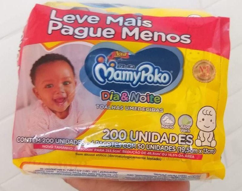 Toalhas Umedecidas MamyPoko Dia&Noite, 200 unidades, Branco