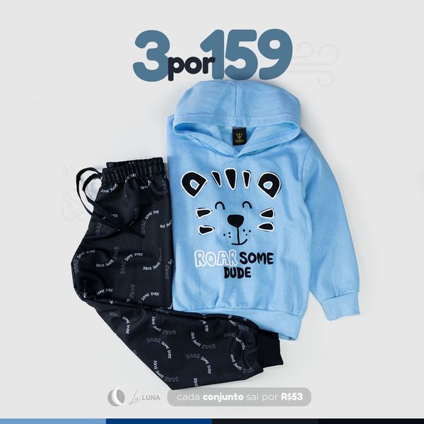 3 CONJUNTOS MOLETOM PELUCIADO POR R$159