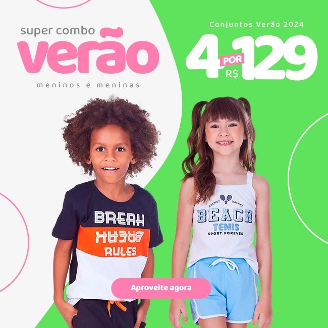 4 CONJUNTOS VERÃO POR R$129