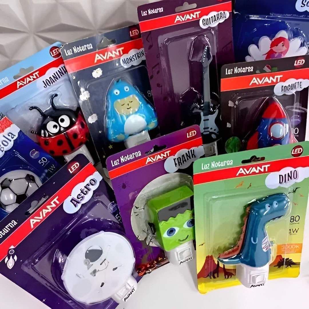 ✔️Abajur Infantil de Tomada Led Bivolt Avant com 65% OFF