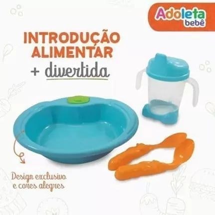 Adoleta Bebê Kit Alimentacao Colore, Azul Turquesa