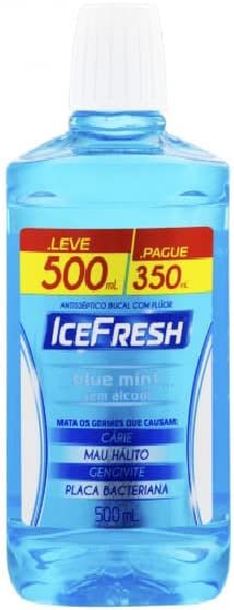 Antisseptico Bucal Icefresh Blue Mint Leve 500Ml Pague 350Ml