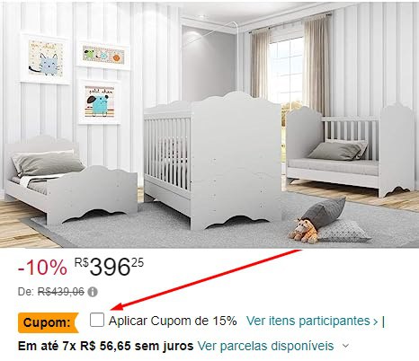 Berço Mini Cama 3 em 1 Grade Soft, Padrão Americano, Multimóveis, Branco Premium