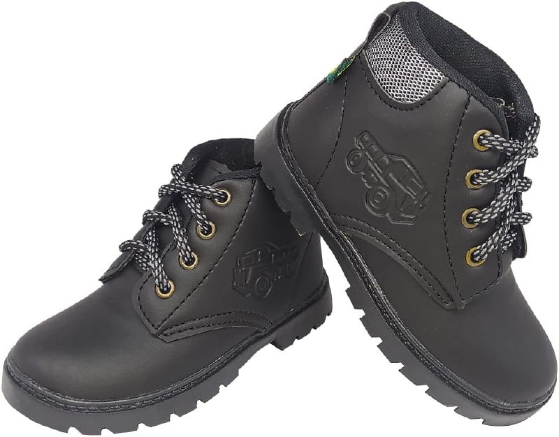 Bota Botinha Infantil Gibizinho Masculina Baby Coturno Preto