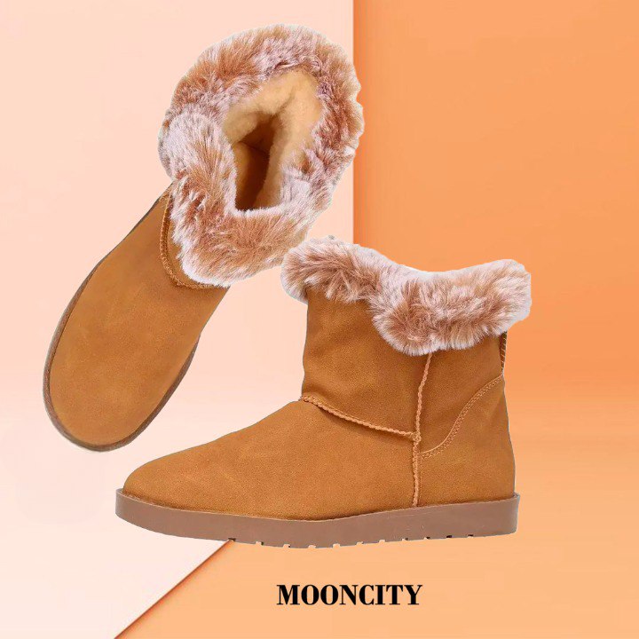 ▪️ Bota Cano Curto Mooncity Pelo Feminino (34 ao 39)