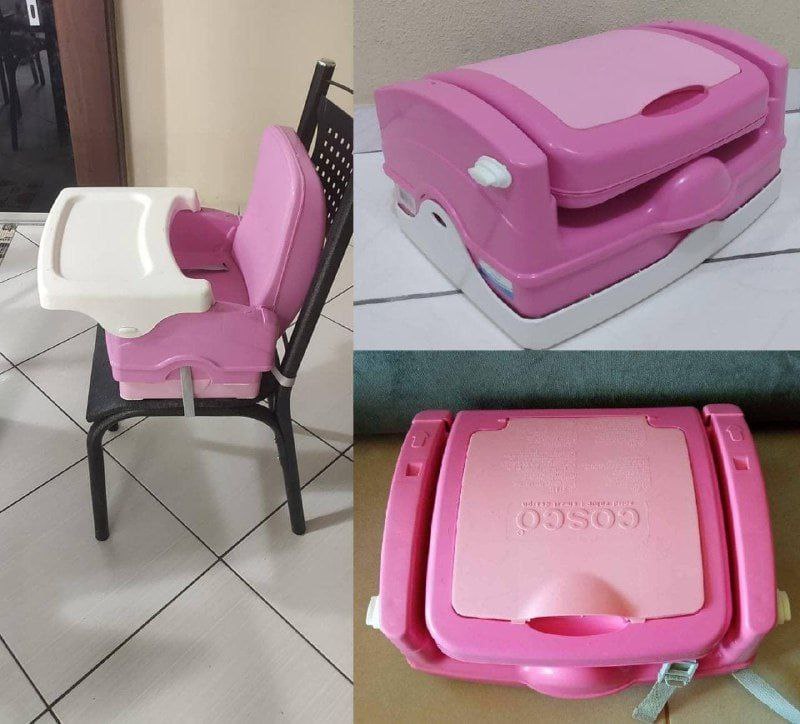 Cadeira de Refeição Portátil Smart Cosco Rosa