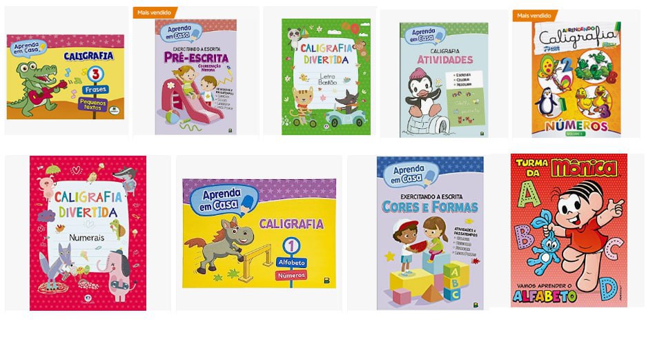 Diversas opções de Livros Infantis