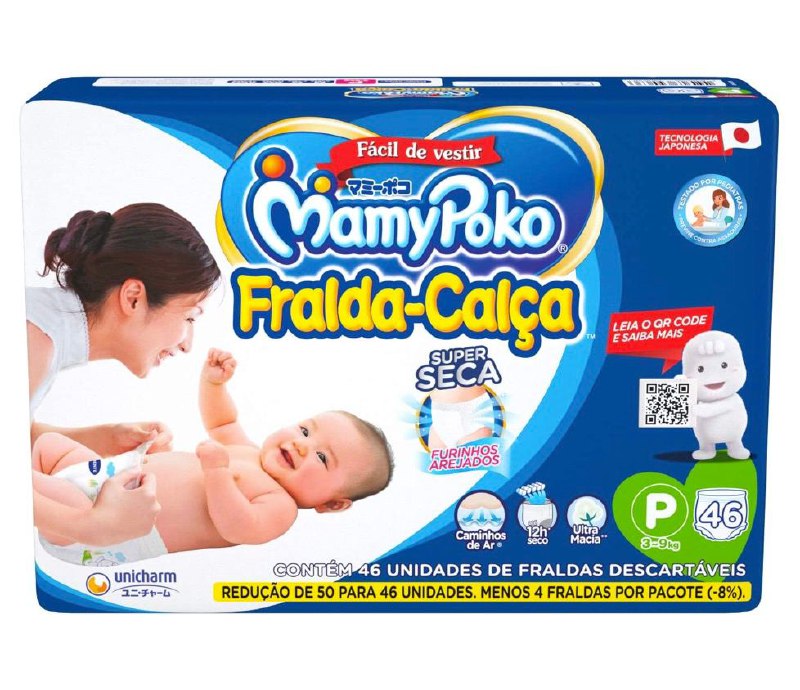 Fralda-Calça MamyPoko P 46 unidades